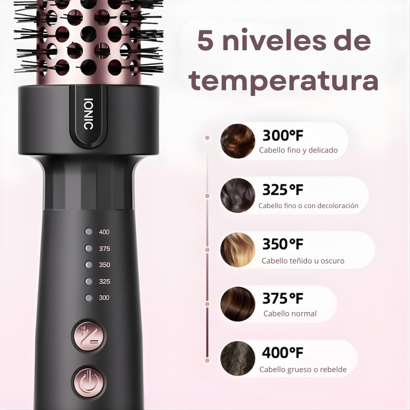 Cepillo Térmico Iónico 3 en 1